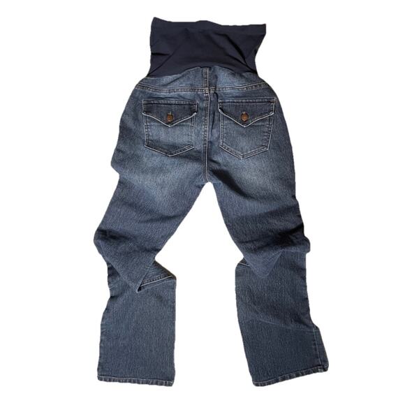 Oh Baby by Motherhood Maternity Jeans Small Bootcut Over Belly Panel Blue‎ - Picture 9 of 10